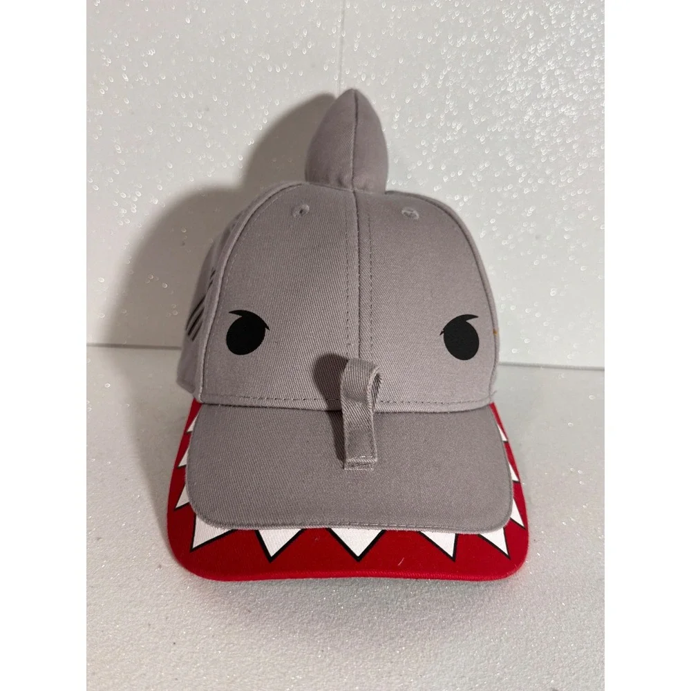 SeaWorld Shark Hat Grey Red 3D Fin Teeth Baseball Cap Adjustable Souvenir